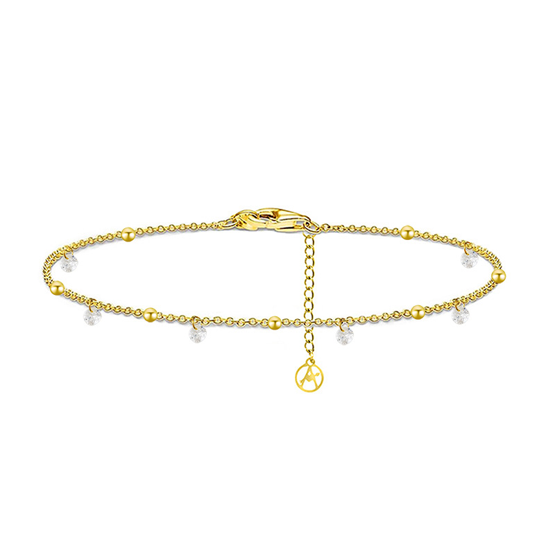 BRACCIALE CON SFERE E ZIRCONI PENDENTI - YC2644C942