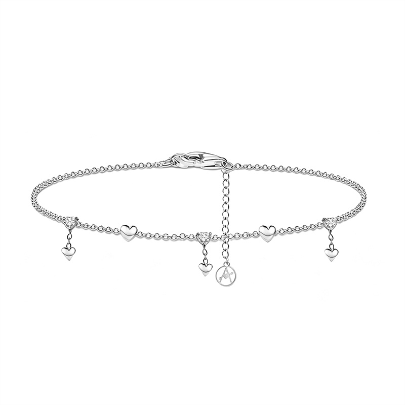 BRACCIALE CON CUORI PENDENTI E ZIRCONI - YC2684C940