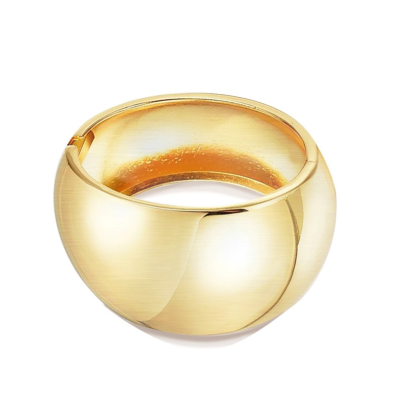 BRACCIALE RIGIDO LARGO BOMBATO A MOLLA - YH1909