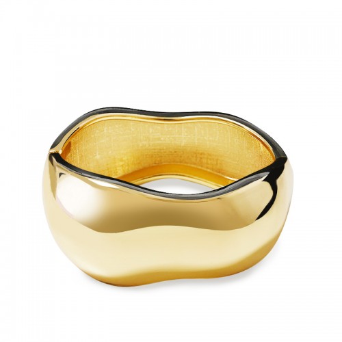 BRACCIALE RIGIDO BOMBATO ONDULATO A MOLLA - YH2306