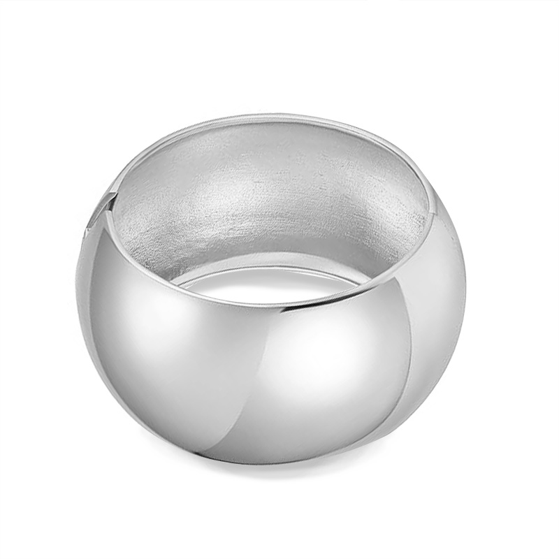 BRACCIALE RIGIDO LARGO BOMBATO A MOLLA - YH2456 BRACCIALE RIGIDO LARGO BOMBATO A MOLLA - YH2456