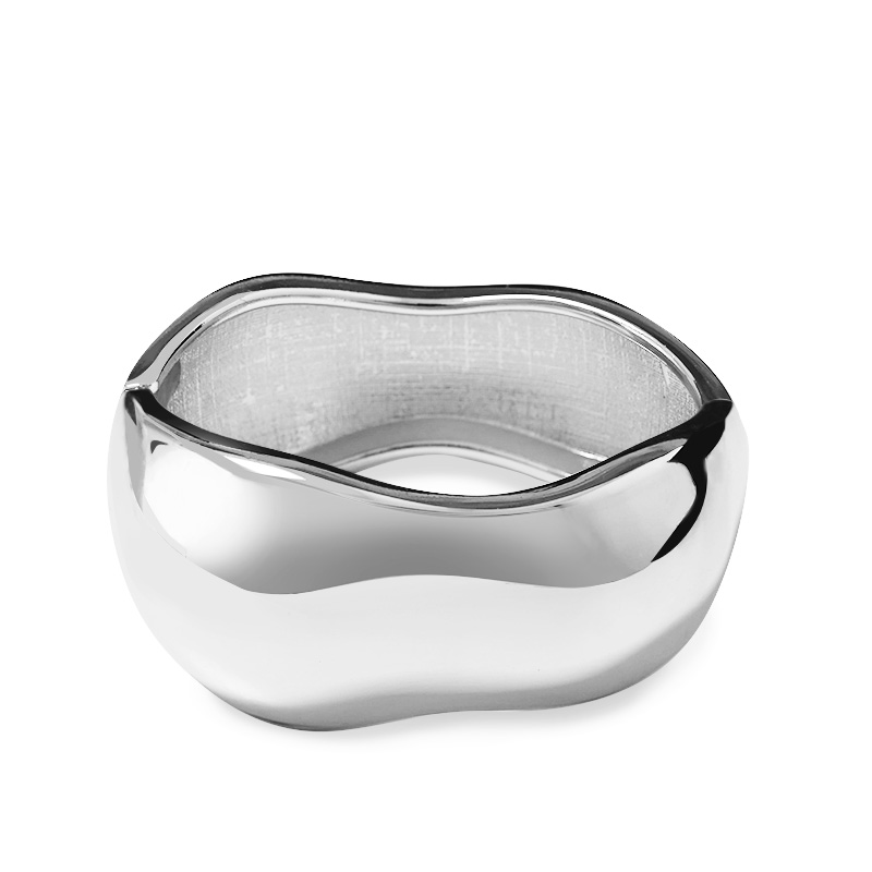 BRACCIALE RIGIDO BOMBATO ONDULATO A MOLLA - YL2572C8