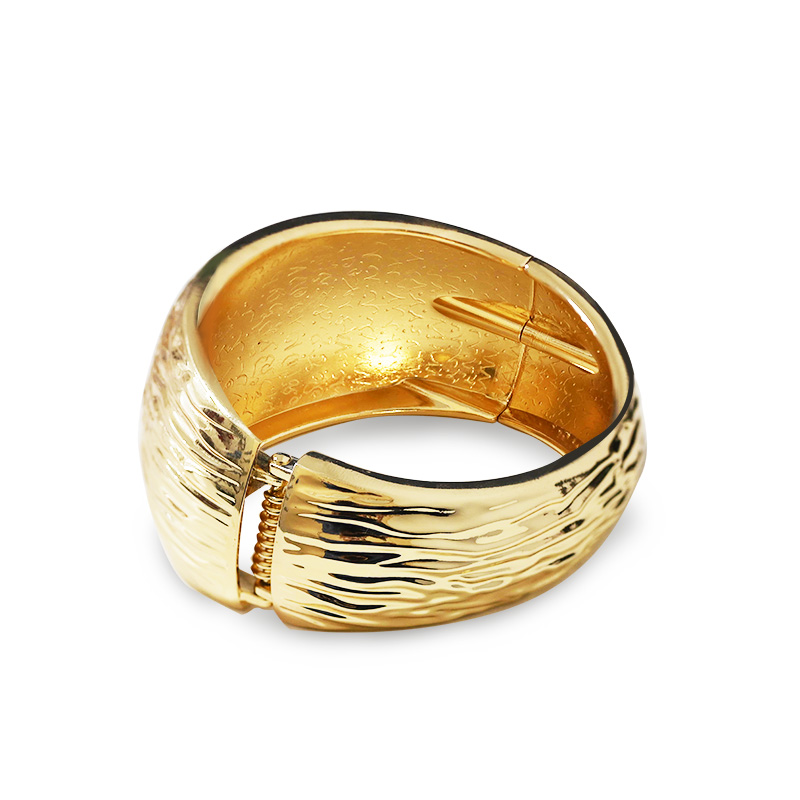 BRACCIALE RIGIDO A MOLLA CON TEXTURE ONDULATA - YL2576C21