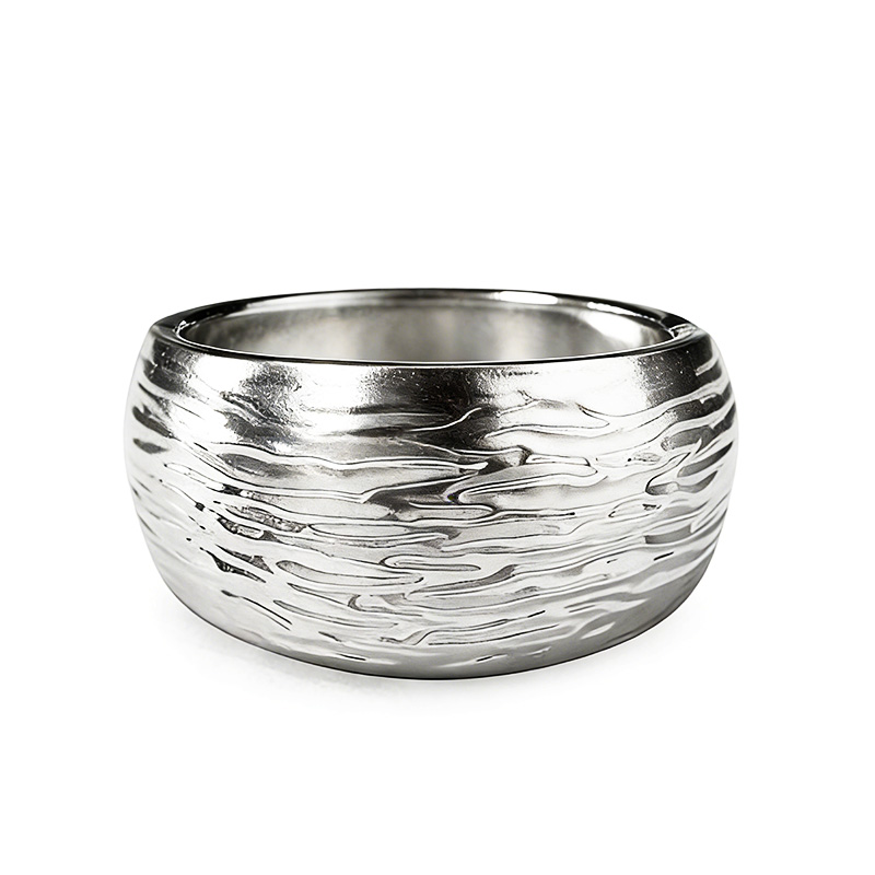 BRACCIALE RIGIDO A MOLLA CON TEXTURE ONDULATA - YL2576C21