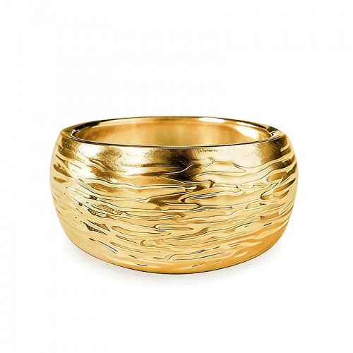 BRACCIALE RIGIDO A MOLLA CON TEXTURE ONDULATA - YL2576C21