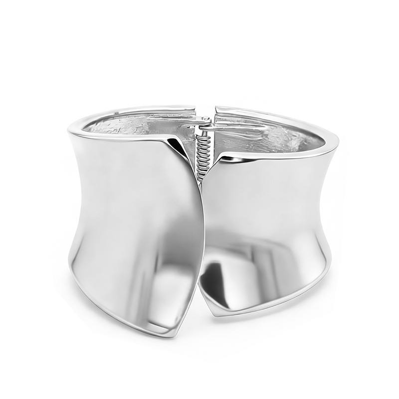 BRACCIALE RIGIDO LARGO ASIMMETRICO A MOLLA - YL2576C9