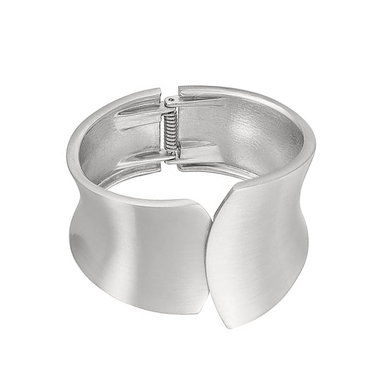 BRACCIALE RIGIDO LARGO ASIMMETRICO A MOLLA - YL2576C9