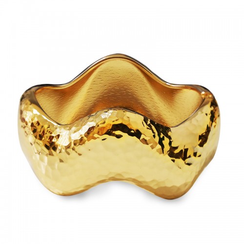 BRACCIALE RIGIDO ONDA MARTELLATA A MOLLA - YL2580C18