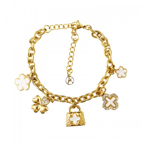 BRACCIALE A CATENA CON CHARMS - YNK24108B717