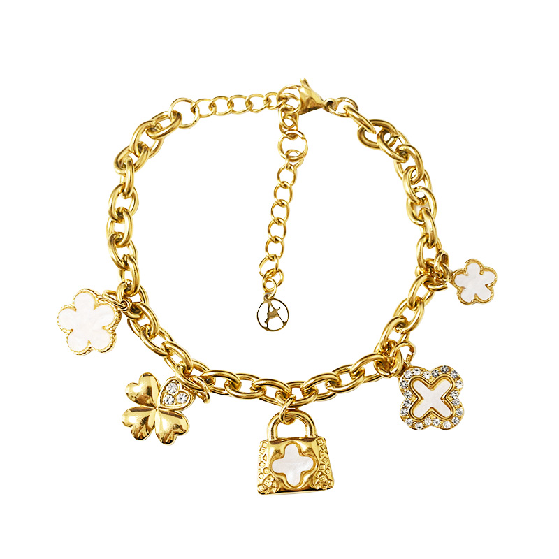 BRACCIALE A CATENA CON CHARMS - YNK24108B717