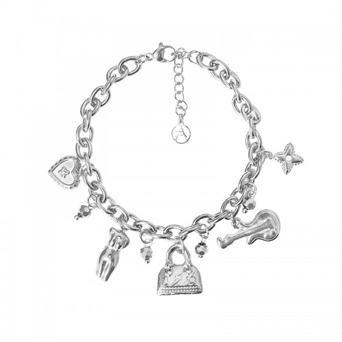 BRACCIALE A CATENA CON CHARMS E CRISTALLI - YNK24108B721