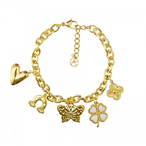 BRACCIALE A CATENA CON CHARMS - YNK24108B723