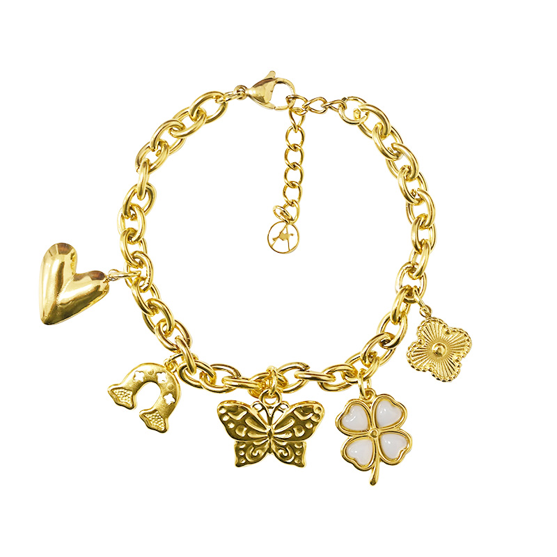 BRACCIALE A CATENA CON CHARMS - YNK24108B723