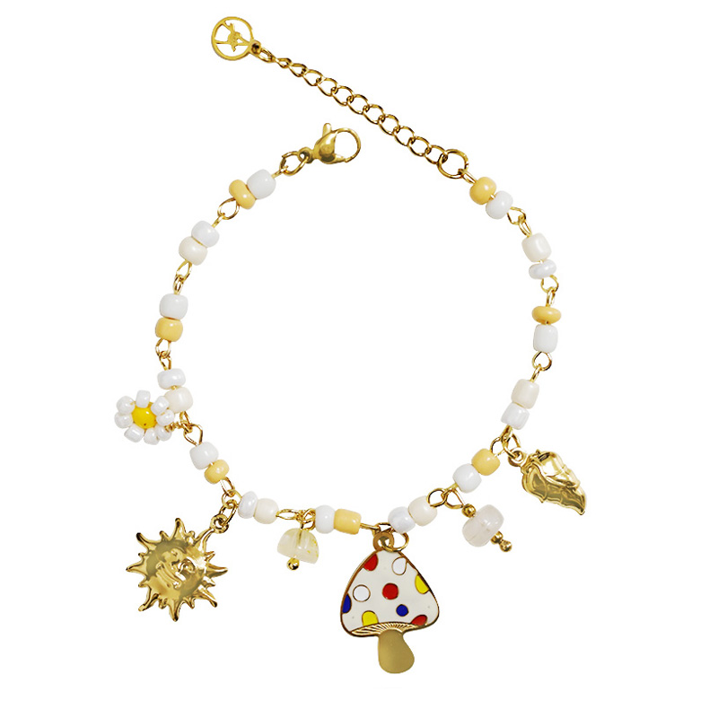 BRACCIALE CON PERLINE COLORATE E CHARMS - YNK25944C519