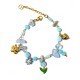 BRACCIALE CON PERLINE COLORATE E CHARMS TULIPANO - YNK25944C520