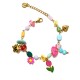 BRACCIALE CON PERLINE COLORATE E CHARMS TULIPANO - YNK25944C520