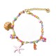 BRACCIALE CON PERLINE COLORATE E CHARMS MARINI - YNK25944C521