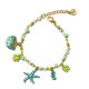 BRACCIALE CON PERLINE COLORATE E CHARMS MARINI - YNK25944C521