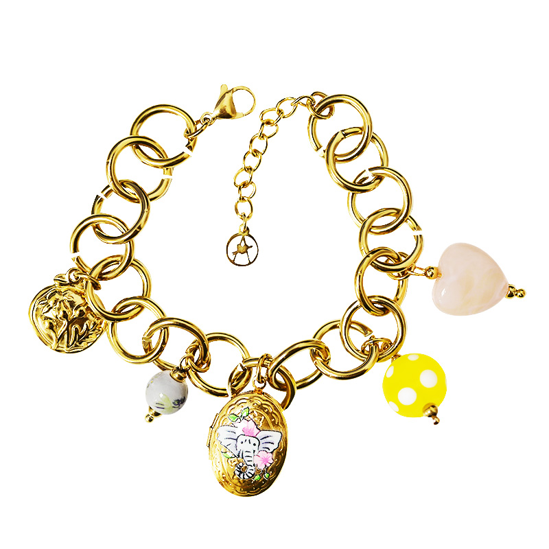 BRACCIALE A CATENA CON CHARMS - YNK25944C526
