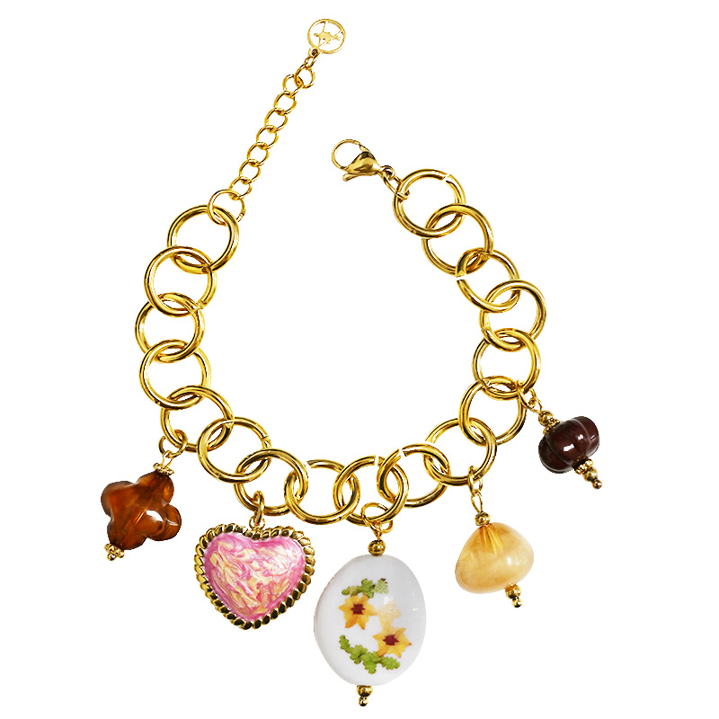 BRACCIALE A CATENA CON CHARMS - YNK25944C527
