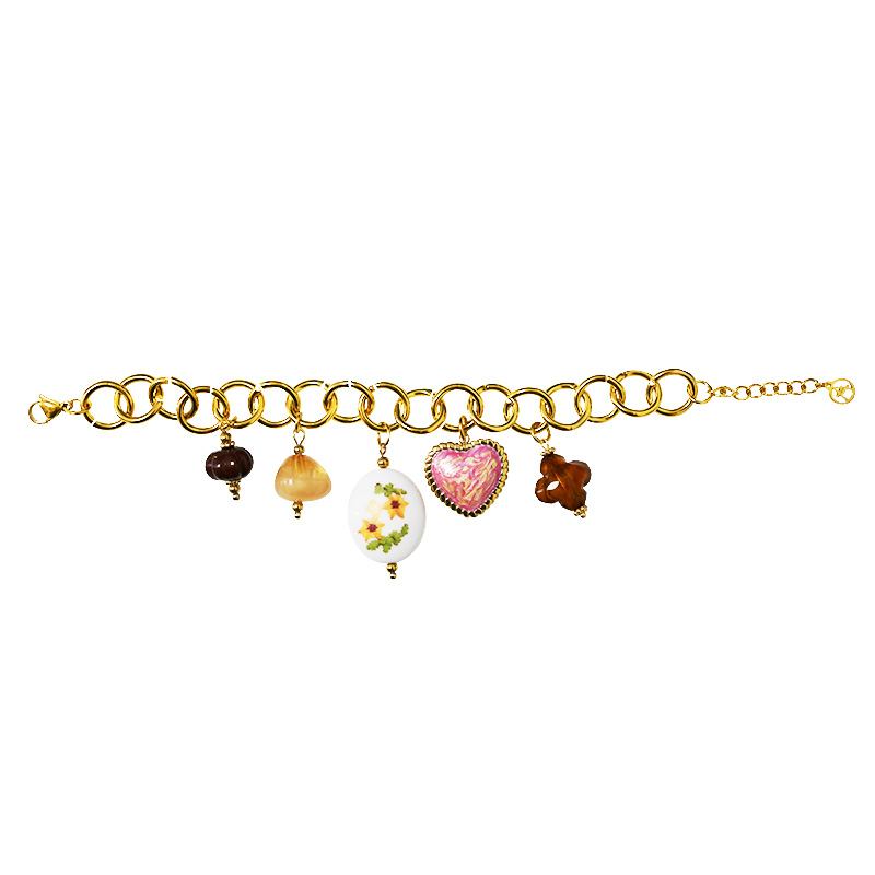 BRACCIALE A CATENA CON CHARMS - YNK25944C527