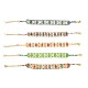 BRACCIALE ARTIGIANALE COLORATO CON ZIRCONI OVALI E PERLINE - YNK26216C743