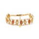 BRACCIALE ARTIGIANALE COLORATO CON ZIRCONI OVALI E PERLINE - YNK26216C743