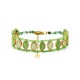 BRACCIALE ARTIGIANALE COLORATO CON ZIRCONI OVALI E PERLINE - YNK26216C743