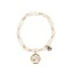 BRACCIALE ELASTICO CON PERLINE E CIONDOLO TONDO CON STELLA - YY2580C649