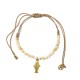 BRACCIALE REGOLABILE CON PERLINE E CIONDOLO PESCE - YY2580C655