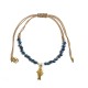 BRACCIALE REGOLABILE CON PERLINE E CIONDOLO PESCE - YY2580C655