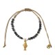 BRACCIALE REGOLABILE CON PERLINE E CIONDOLO PESCE - YY2580C655