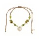 BRACCIALE REGOLABILE CON PERLINE E CIONDOLO CUORE - YY2580C657