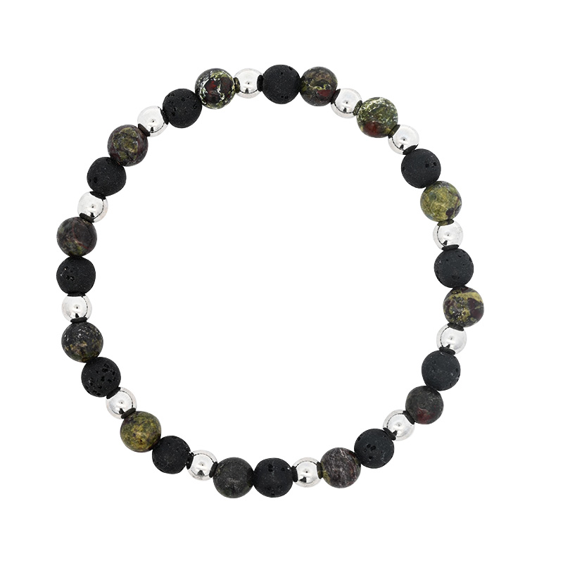 BRACCIALE UOMO ELASTICO CON PERLINE IN PIETRA - DS24248B535 BRACCIALE UOMO ELASTICO CON PERLINE IN PIETRA - DS24248B535