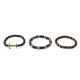 SET DI 3 BRACCIALI ELASTICI DA UOMO CON PIETRE - DS2444B920