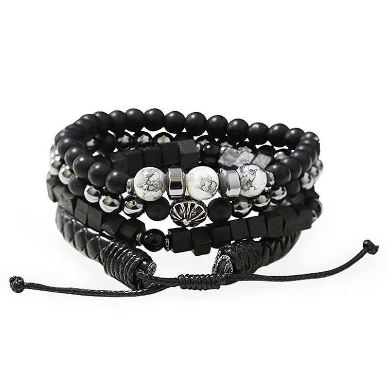 SET DI 4 BRACCIALI DA UOMO CON PIETRE - DS2444B921