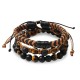 SET DI 3 BRACCIALI DA UOMO CON PIETRE - DS2444B928