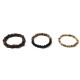 SET DI 3 BRACCIALI ELASTICI DA UOMO IN LEGNO E PIETRA - DS2444B931