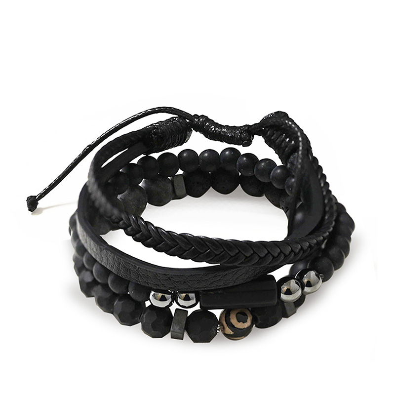 SET DI 3 BRACCIALI DA UOMO CON PIETRE - DS2444B940