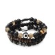 SET DI 3 BRACCIALI DA UOMO CON PIETRE - DS2444B941