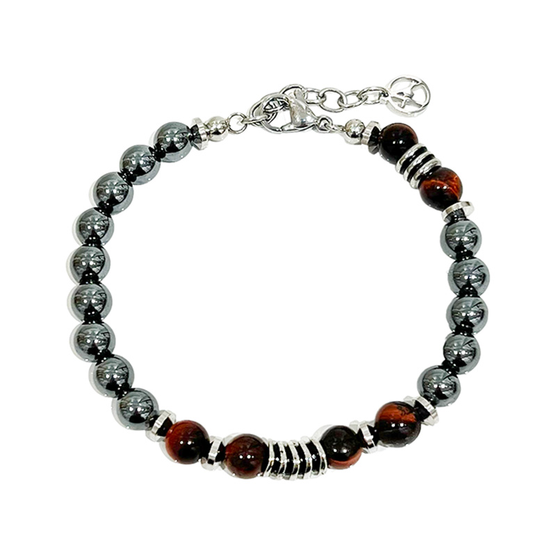 BRACCIALE UOMO CON PERLINE IN PIETRA - KM20713104A35/A39 BRACCIALE UOMO CON PERLINE IN PIETRA - KM20713104A35/A39