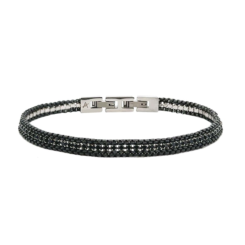 BRACCIALE TENNIS CON CATENA A SCATOLA - KM21819125C77 BRACCIALE TENNIS CON CATENA A SCATOLA - KM21819125C77