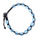 BRACCIALE UOMO IN CORDA CON PERLINE IN PIETRA - KM216680C39/KM2222580B