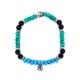 BRACCIALE UOMO CON PERLINE PIETRA E BUDDA - KM2396E139