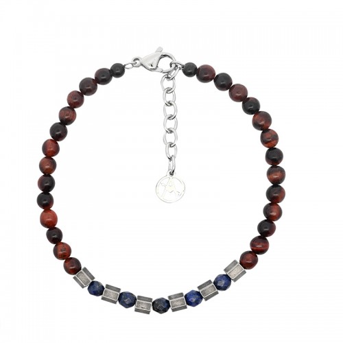 BRACCIALE UOMO CON PERLINE IN PIETRA - KM24100A932/933