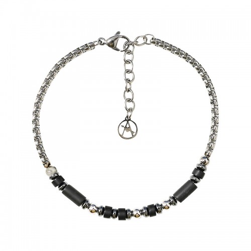 BRACCIALE UOMO CON SFERE E PIETRE - KM2488A966/967/968