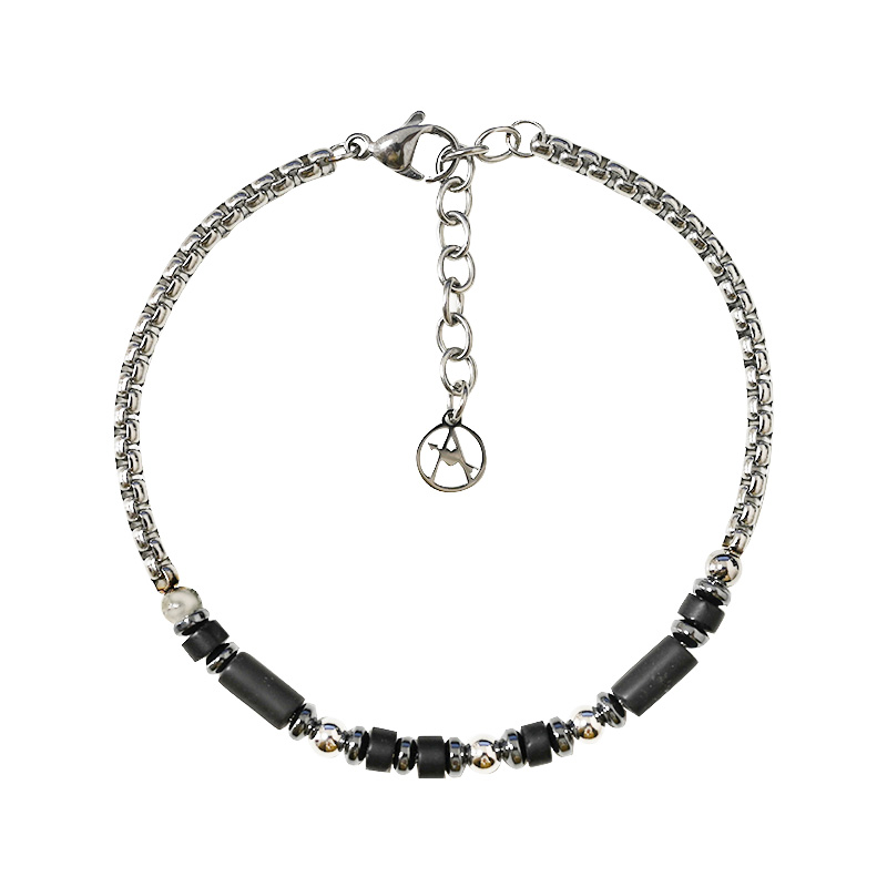 BRACCIALE UOMO CON SFERE E PIETRE - KM2488A966/967/968