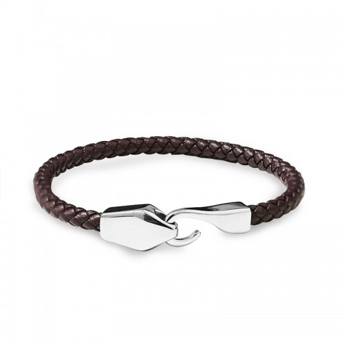BRACCIALE DA UOMO IN PELLE INTRECCIATA - KM25116C333/C334/C335