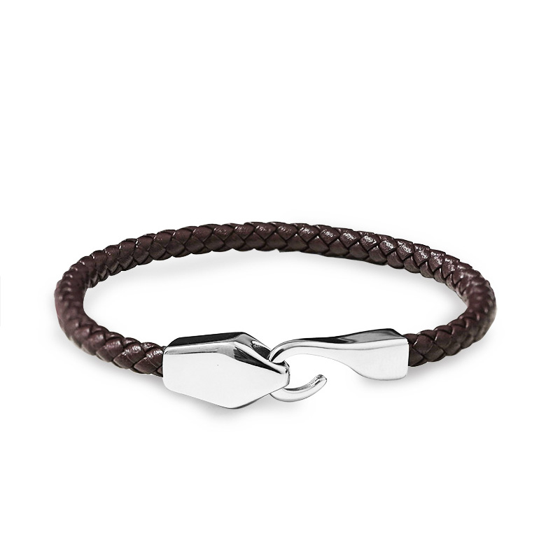 BRACCIALE DA UOMO IN PELLE INTRECCIATA - KM25116C333/C334/C335