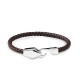 BRACCIALE DA UOMO IN PELLE INTRECCIATA - KM25116C333/C334/C335